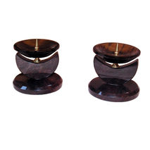 Nice candlesticks made from natural obsidian | home decor
