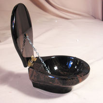 Unique obsidian toilet ashtray | unique gift for smokers | bong