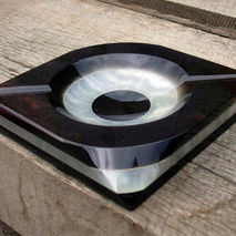 Natural obsidian and onyx handmade ashtray | brthday gift