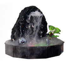 Tabletop indoor water fountain made of obsidian | spinning ball