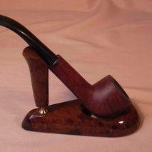 Tobacco Pipe holder made of obsidian, smoking tube holder