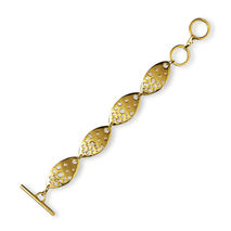 Yellow Gold-Plated Ineludible Bronze Bracelet