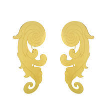 Gold-Plated Baroque Bronze Earrings