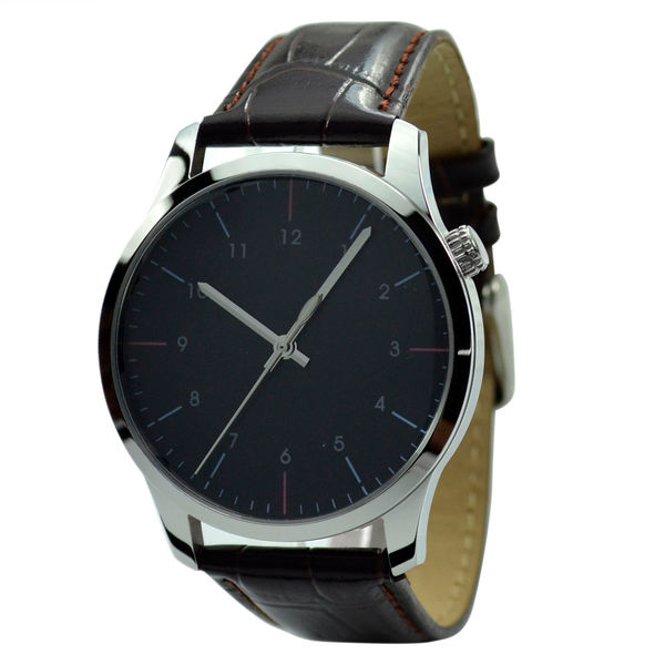 Minimalist Watch Dual Color Stripes Big Size - Fr - Sandmwatch - Pinklion