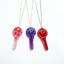 Key Necklace, Handmade Resin Necklace