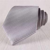 light gray striped neckties for weddings men groomsmen ties+n5