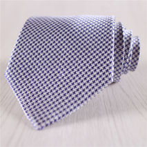 blue houndstooth silk mens vintage wide tie business ties+n19