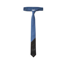 Leather Tipped Necktie in Surtsey