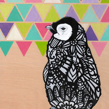 Penguin Zentangle Art Print