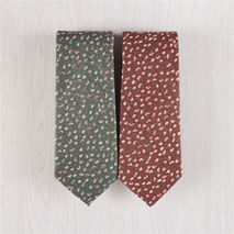 army green cotton ties.brown floral neckties.narrow ties+nt144