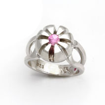 Modern Pink Sapphire Ring