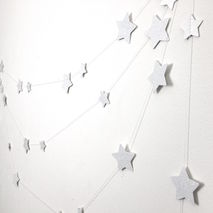 Constellation : White Garland 10 Foot Sparkle Glitter Garland