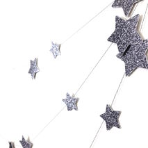 Constellation : Charcoal Garland 10 Foot Glitter Garland