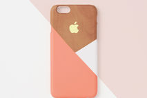 iPhone case - Peach layered wood pattern non-glossy L15