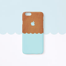 iPhone case - Wave Mint Wood Pattern case non-glossy L07