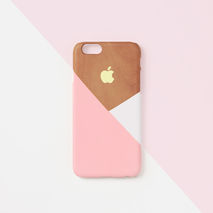 iPhone case - Pink layered wood pattern case non-glossy L05