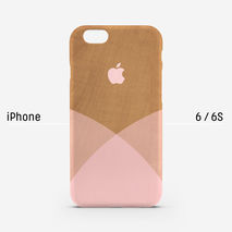 iPhone case - Pink shades wood pattern case non-glossy L27