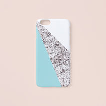 iPhone case - Baby Blue White Pencil pattern, non-glossy M21