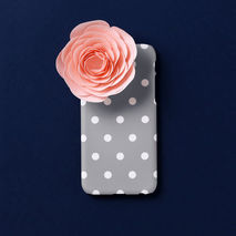 iPhone case - Chic Grey Dot, non-glossy M22