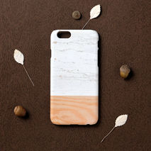 iPhone case - White Marble wood pattern, non-glossy C11