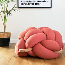 Knot Floor Cushion (Terracotta Red)