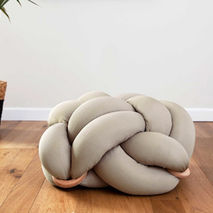 Knot Floor Cushion (Light Grey)
