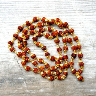 GOLD RUDRAKSHA MALA - Soothi | Style With Substance - PinkLion