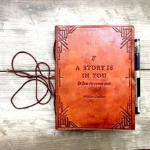 "IF A STORY" HANDMADE LEATHER JOURNAL