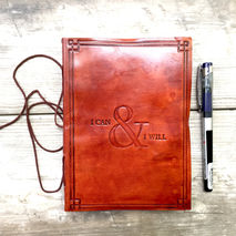 "I CAN & I WILL" HANDMADE LEATHER JOURNAL