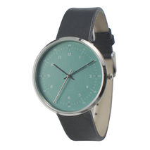 Minimalistic Watch Small Numbers Green Face